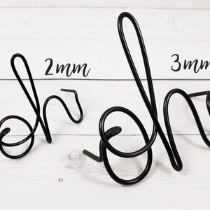 Custom Wire Words Romance Font 2mm Personalized Wall Phrase Quote Lyrics House Warming Gift Metal Bespoke Art Rose Gold Gallery Anniversary image 5