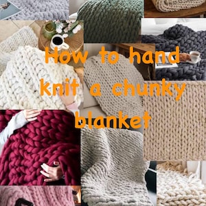 Chunky Blanket | How to hand knit a chunky blanket step-by-step | hand crochet | simple and easy hand crochet chunky blanket tutorial