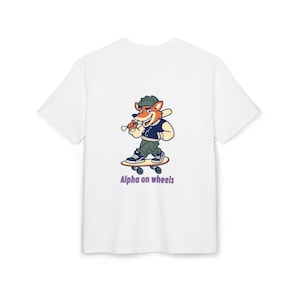Oversized Skate Fox Graphic Tee: Unisex Cotton Streetwear