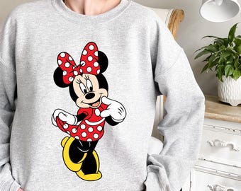 Retro Minnie Mouse Sweatshirt, Disney Vacation Hoodie