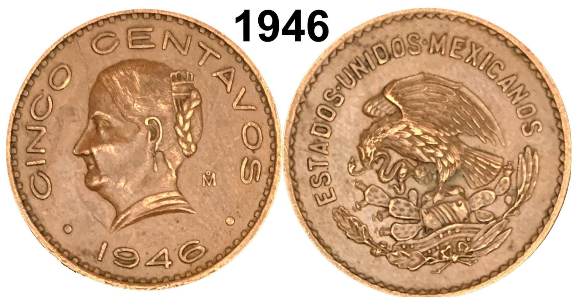 5 センターボ メキシコ - 1943 ～ 1955 - 年 / 数量を選択 - Etsy 日本