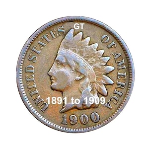 USA 1891 to 1909 Indian Head Penny - Good Grade - Choose Year(s)