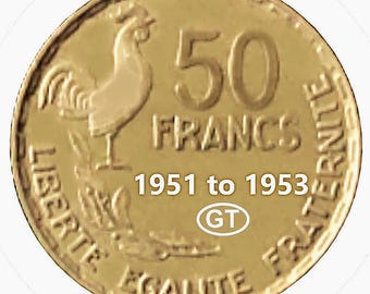 フランス硬貨 50フラン | フランス | 1950 - 1958 - Etsy 日本