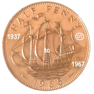 1967 half penny - Etsy 日本