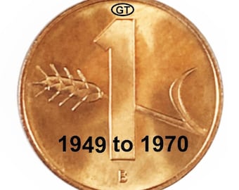 1 Rappen Switzerland - 1949 • 1954 • 1959 • 1963 • 1970 - Select Year(s) & Quantity
