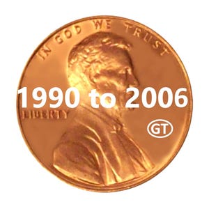 USA Lincoln Memorial Pennies - 1990 to 2006 P&D - Bright XF+ to Uncirculated - Choose Year / Mint / Quantity