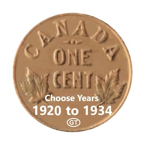 1920 à 1934 Canada Un cent - Roi George V - Choisissez l'année