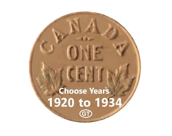 1920 to 1934 Canada One Cent- King George V - Choose Year
