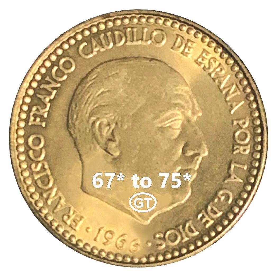 1966年 ペセタ 金貨 Una peseta 1966 coin - Etsy 日本