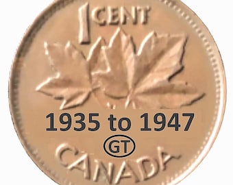 Canadian Small Cent - 1935 to 1947 - Select Year(s) / Quantity