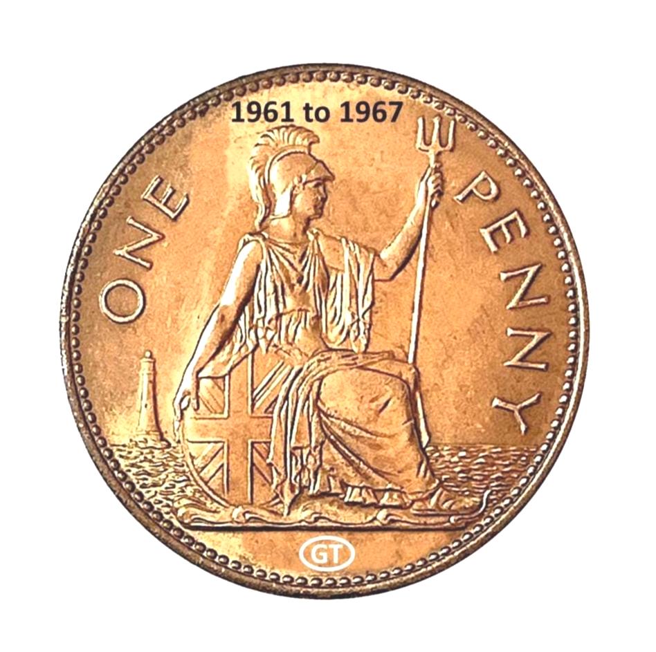 1967 one penny coin - Etsy 日本
