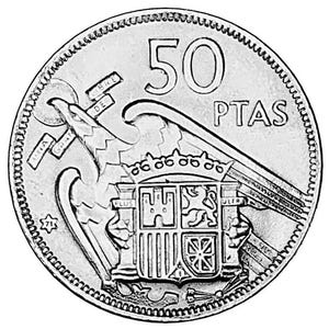 【スペイン硬貨】50PTAS 25PTAS 1957 1957 50 pesetas - Etsy 日本