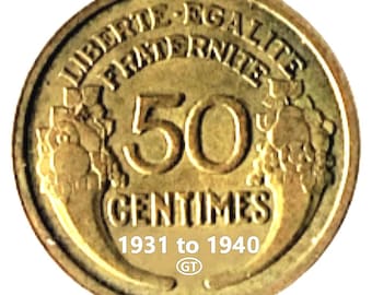 1942年フランス50サンチーム硬貨 - Etsy 日本