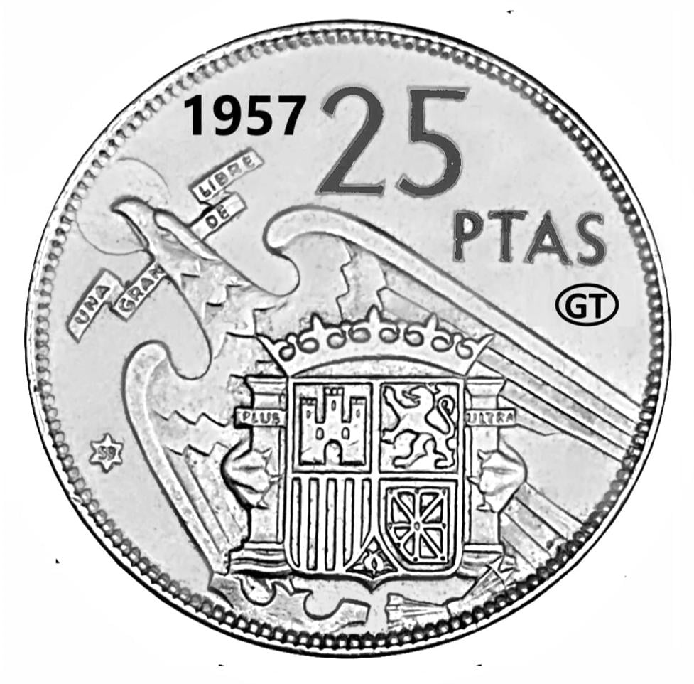 1957 50 pesetas - Etsy 日本