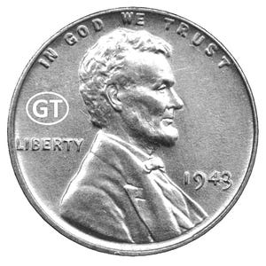 USA 1943-P Zinc Clad Steel Penny – Choose Grade: AU • Extra Fine • Circulated - WW2 Era  Lincoln Wheat Penny