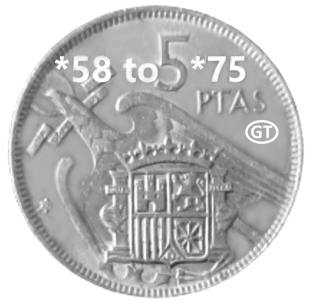 1957 50 pesetas - Etsy 日本