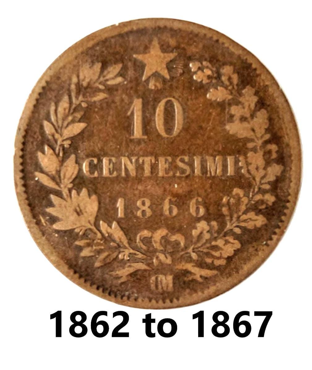 10 Centesimi 1866 - Etsy