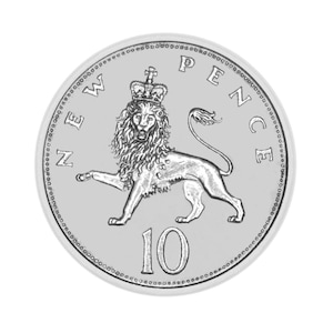 1968 10 new pence - Etsy 日本