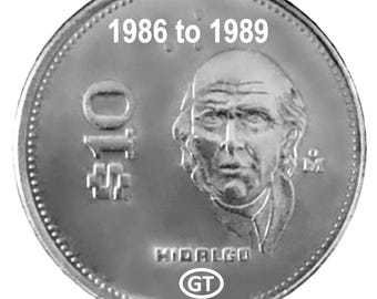 1998年にメキシコで発行されたヴィンテージのメキシコ10ペソ硬貨