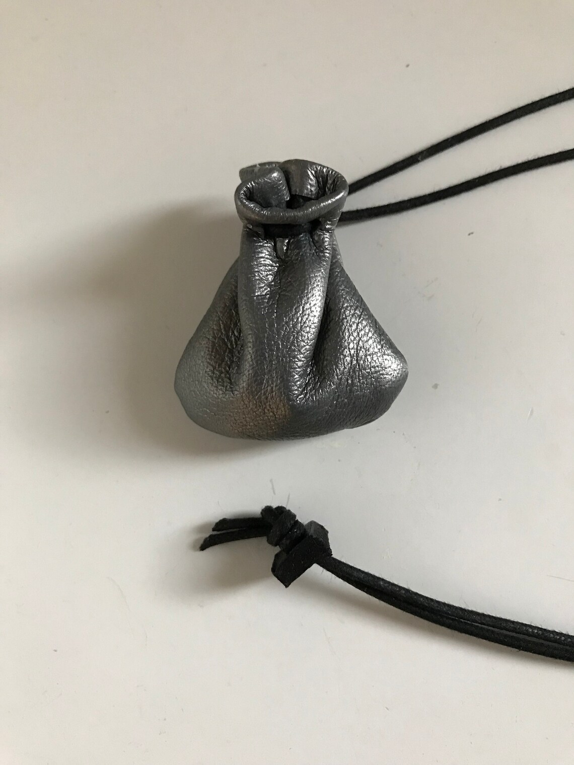 Leather Pouch Necklaceneck Pouch Leather Neck Pouch Etsy