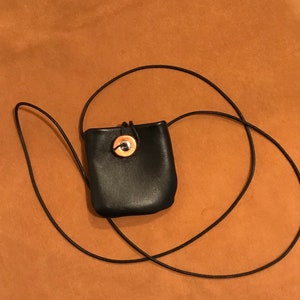 One of a kind leather neck pouch, Medicine bag, Amulet Bag, Stash holder,Good luck charm holder, Shirlbcreationstoo