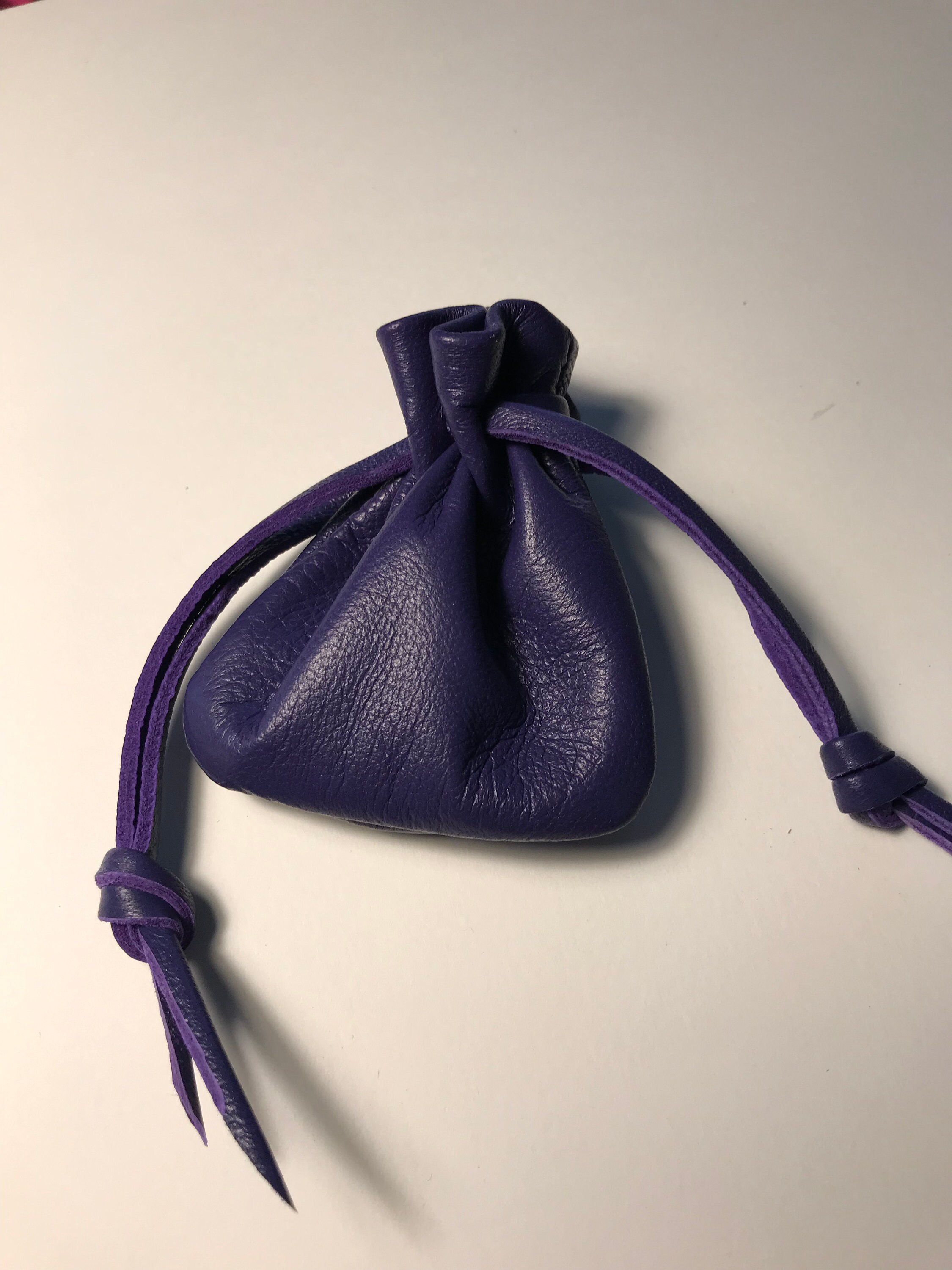 Leather Drawstring Pouch Bag Coin Pouch Jewelry Pouch Etsy
