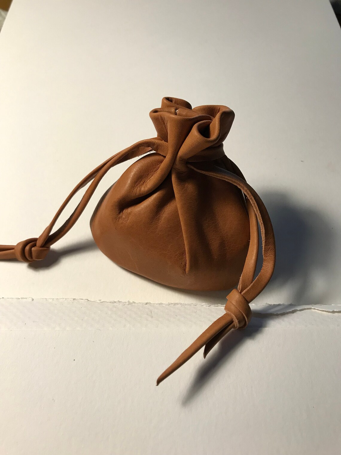 Leather Pouch Leather Drawstring Pouch Leather Bag Coin Etsy