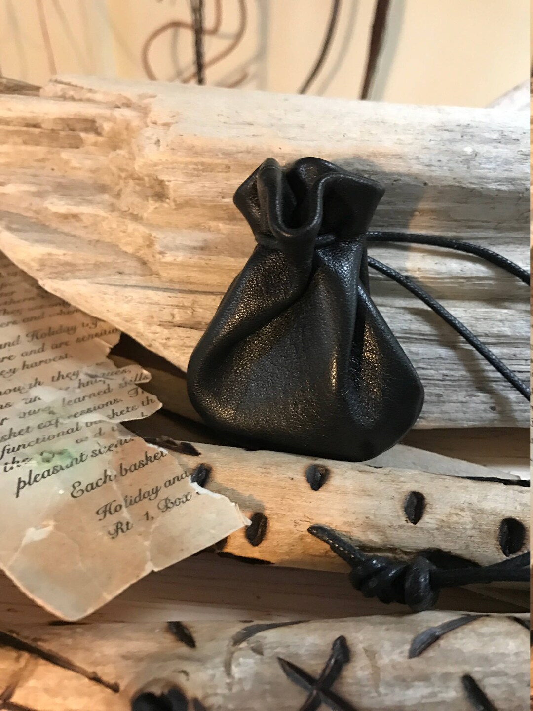 Leather Pouch Necklace Pouch Bag Pouch Bag Necklace Little Etsy