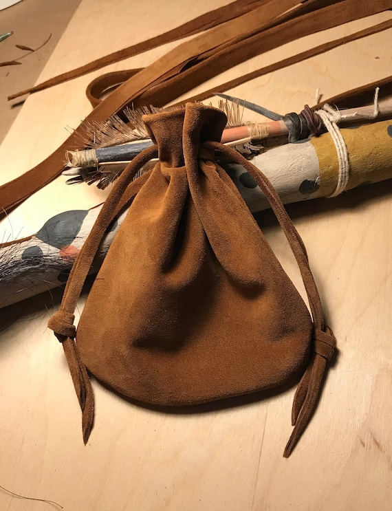 Suede Large Drawstring Pouch Bag, Clutch Pouch,Jewelry Pouch Bag Medicine Bag, Cosmetic Bag, Money Bag, Crystals Sack, Shirlbcreationstoo