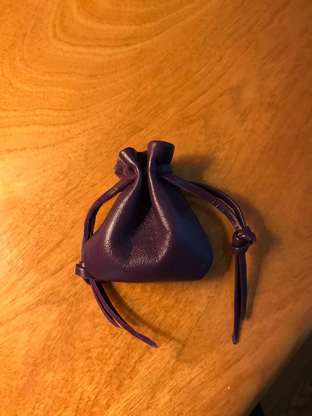 Drawstring Leather Pouch Bag, Jewelry Bag, Coin Pouch, Wedding Ring