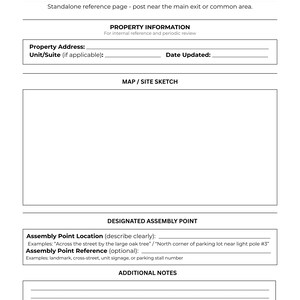 Fire Evacuation Plan Template Bundle for Small Business and Airbnb ...