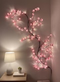 LED Cherry Blossom Wall Light – 96 Sakura Flowers, Bendable Vine, USB Powered with Remote – Romantic Home Decor product logo