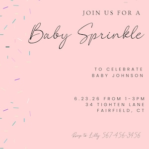 Baby Sprinkle Invitation