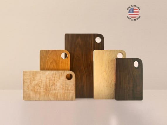Solid Wood Cutting Board – Maple, Walnut, Cherry – One-Piece Construction, Made in USA