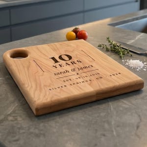 Square Maple Cutting Board – Handmade Minimalist Wood Board for Charcuterie & Prep