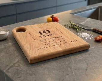 Square Maple Cutting Board – Handmade Minimalist Wood Board for Charcuterie & Prep