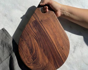 Walnut Charcuterie Board - Teardrop Serving Tray - Everyday Use or Gifting