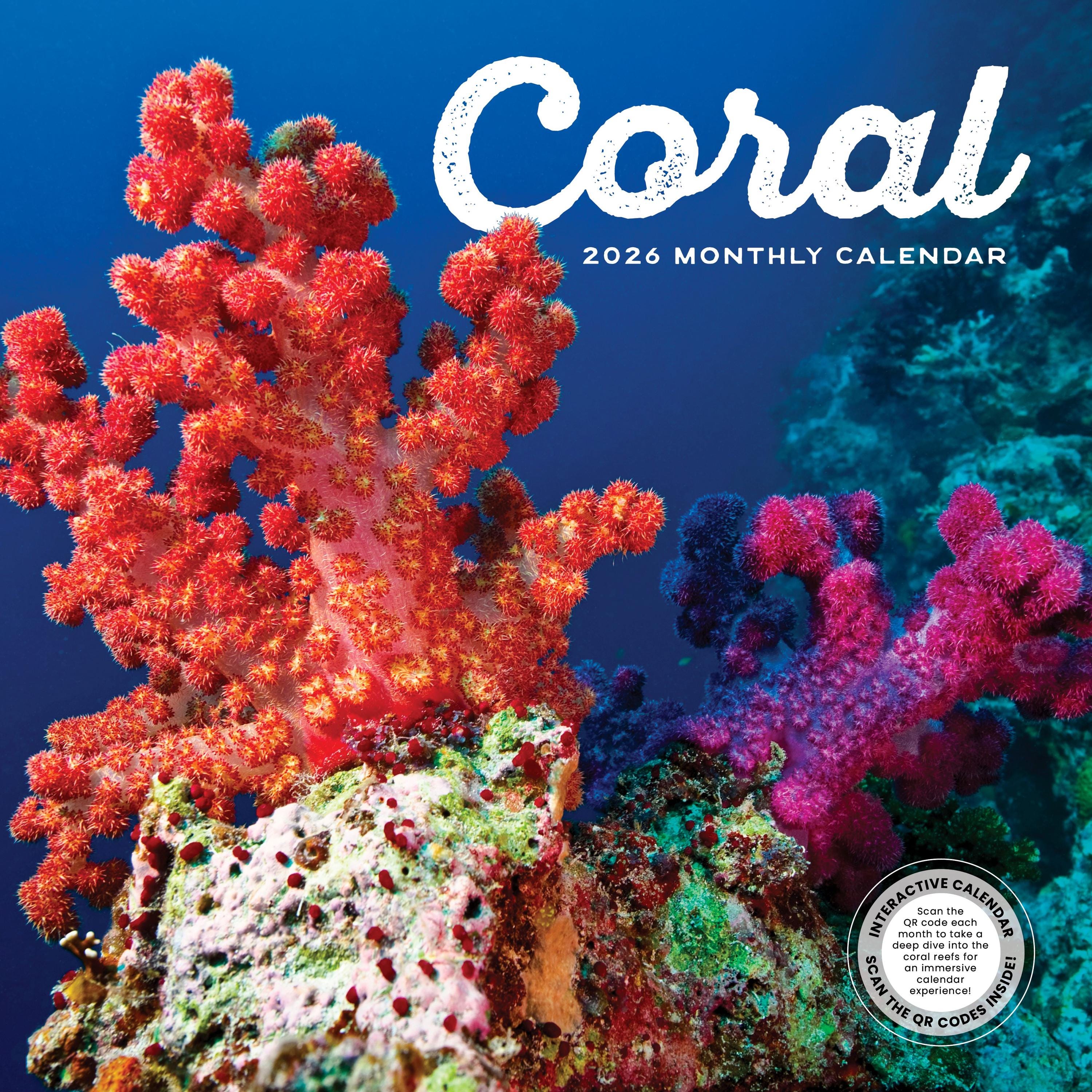 2026 Coral Monthly Calendar - Etsy