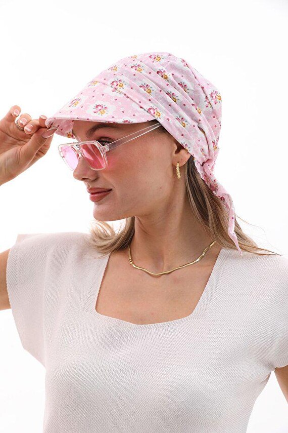 Elegant Flower Turban Hat For Women – Soft Polyester Chemo Cap Or Hijab, All Seasons