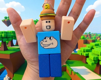 Roblox Forsaken 007n7 Minifigure Keychain – Retro Gamer Charm