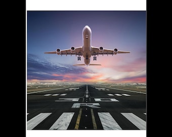 Póster artístico, póster vintage, decoración de pared con temática de aviones.