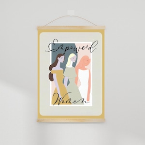 Empowered Women Wall Art | Feminist Printable Digital Download | Modern Abstract Female Artwork | Inspirational Home Decor
