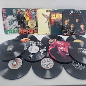 Anpassade underlägg för vinylskivor, heminredning för musikälskare, retro bartillbehör