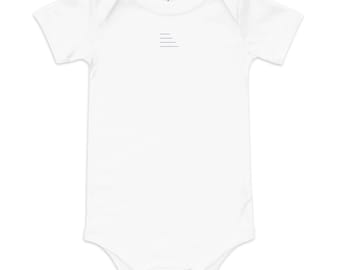 Minimalistisch gestreifter Baby Body | Weiches Baumwoll-Säuglings-Outfit | Neutrale Babykleidung | Modernes minimalistisches Baby Geschenk