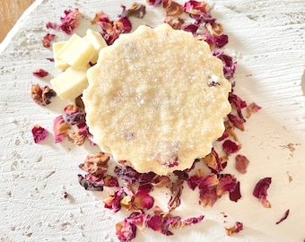 White Chocolate Rose Petal Shortbread Cookies 1 Dozen