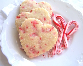 Peppermint Shortbread Christmas Cookies 1 Dozen