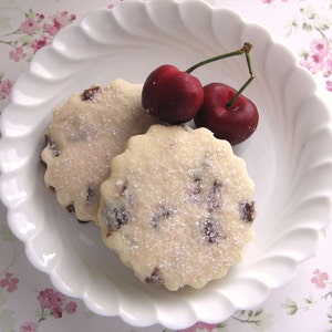 Cherry Chocolate Shortbread Cookies 1 Dozen image 1