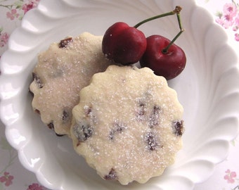 Cherry Chocolate Shortbread Cookies 1 Dozen