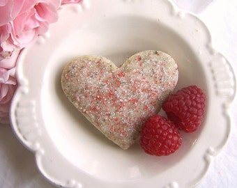 Raspberry White Tea Cookies - 1 Dozen Hearts