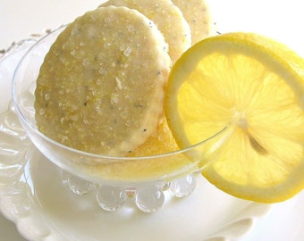 Lemon Poppy Seed Shortbread Cookies 1 Dozen